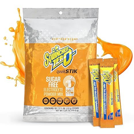 SQWINCHER ZERO QUIK STIK SUGAR FREE - ORANGE  50/PACK