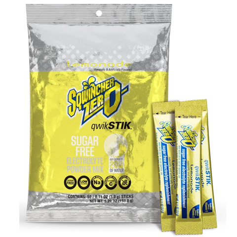 SQWINCHER ZERO QUIK STIK SUGAR FREE - LEMONADE  50/PACK