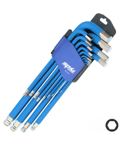 SP TOOLS 13PC JUMBO B/E HEX KEY SET METRIC  2-19MM BLUE