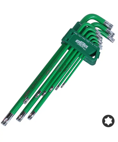 SP TOOLS 9PC LONG TORX KEY SET  T10-T50 STD-GREEN