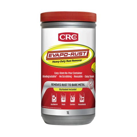 CRC EVAPORUST RTU  1L CANISTER -  WITH SOAK & RINSE BASKET
