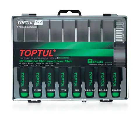 TOPTUL 8PC PRECISION SCREWDRIVER SET