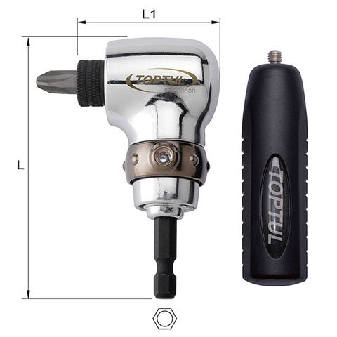 TOPTUL ANGLE DRILL DRIVER ATTACHMENT 1/4