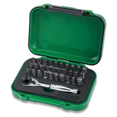 TOPTUL 31PC BIT SET & 1/4 MINI RATCHET