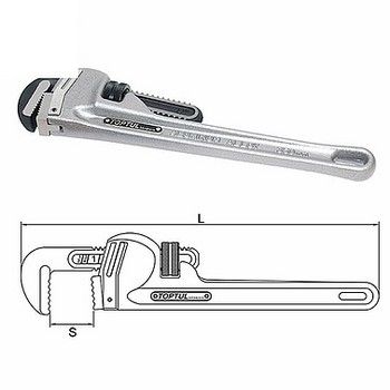 TOPTUL ALUMINIUM PIPE WRENCH 14IN