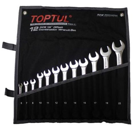 TOPTUL 12PC ROE SPANNER SET 6-22MM