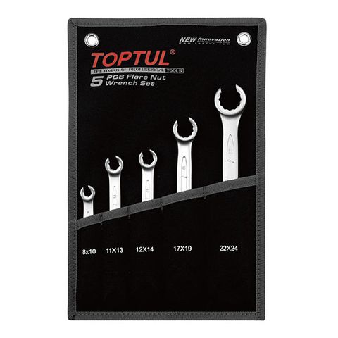 TOPTUL 5PC FLARE NUT SPANNER 8-24MM