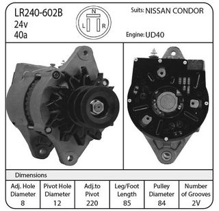 ALT 40A HITACHI SUIT NISSAN CONDOR