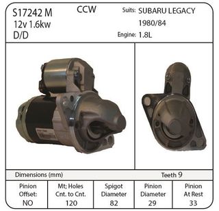 STARTER SUBARU LEGACY 9TH CCW- MITSI VERSION