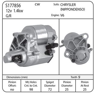 STR 12V ND 9TH 25 SUIT STRAIGHT 6 CHRYSLER
