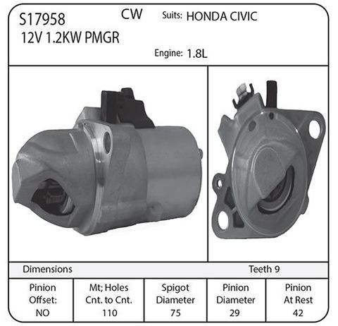 STARTER HONDA CIVIC
