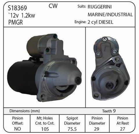 STR 12V CCW RUGGERINI