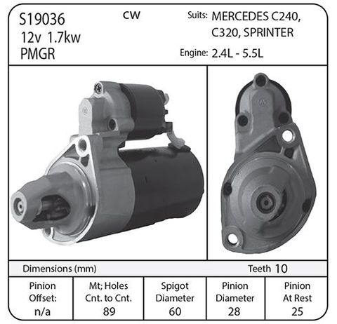 STR BOSCH 12V PMGR 1.8KW CW