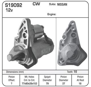 STARTER NISSAN VERSA/TIIDA  1.6L 2009