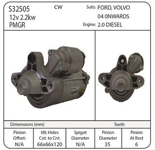 STARTER FORD 12V 2.2KW PMGR 11th - DIESEL