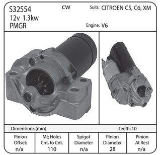 STR 12V VALEO SUIT CITROEN V6
