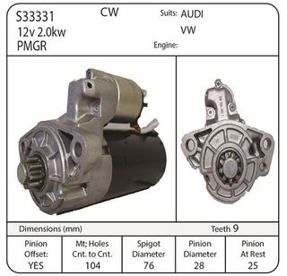 STR 12V BOSCH SUIT AUDI, VW