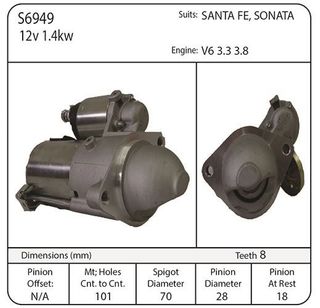 STARTER HYUNDAI SANTA FE