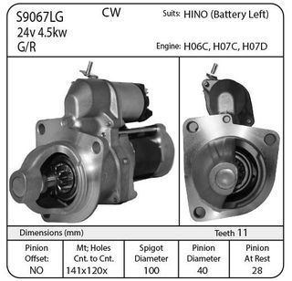 STR SAWAFUJI 24V SUIT H07C HINO (GENUINE)