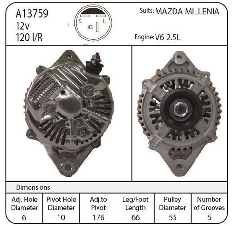 ALT MAZDA MILLENIA V6 2.5L