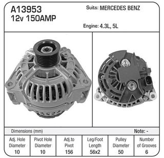 ALT  12V 150A MERC 02-03 4.3L-5.0L