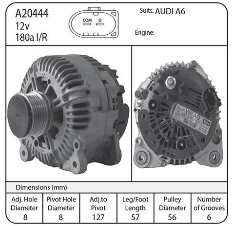 ALT 12V 180A SUIT AUDI A6