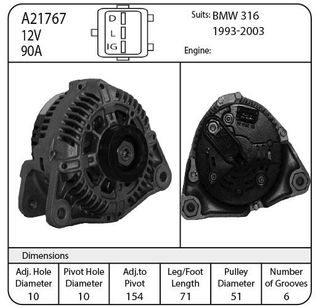ALT 12V VALEO SUIT BMW 316