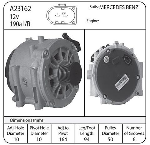 ALTERNATOR DELCO 12V 190AMP