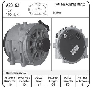 ALTERNATOR DELCO 12V 190AMP