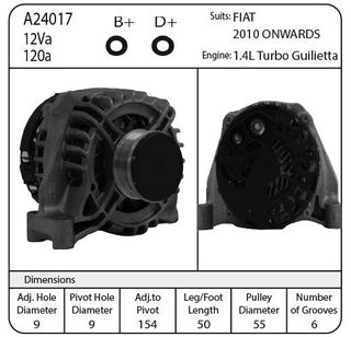 ALT 12V ND SUIT FIAT & AIFA