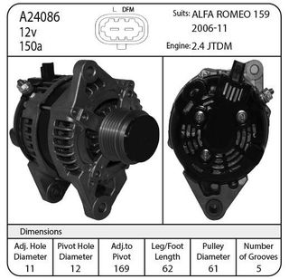 ALT 12V DENSO SUIT ALFA 2006-2011