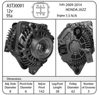 HONDA JAZZ ALTERNATOR