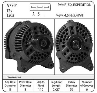 ALT 12V MOTORCRAFT SUIT F150 V8 130A