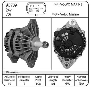 ALT 24V 70AMP DELCO 24SI