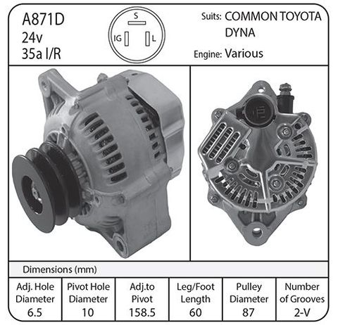 ALT DENSO IR/IF 24V D/PULLEY