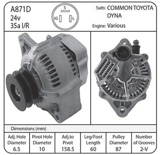 ALT DENSO IR/IF 24V D/PULLEY