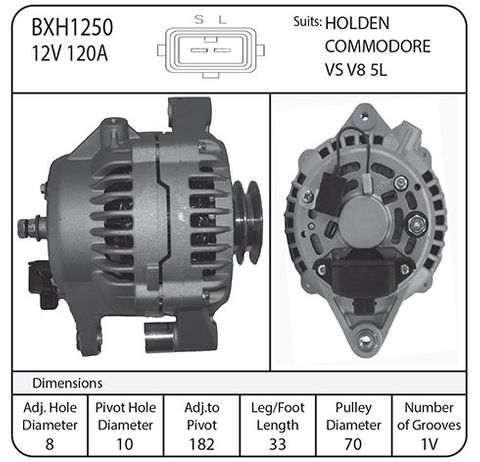 ALT HOLDEN 12V 120A