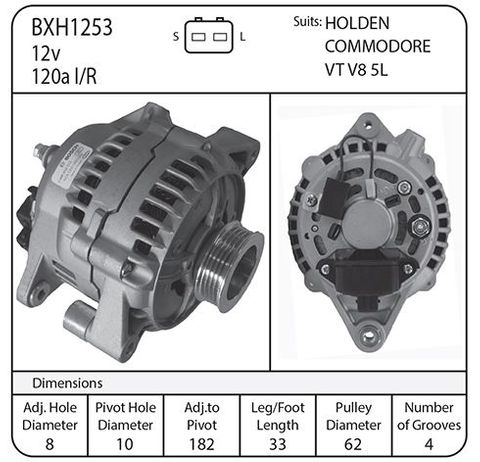 ALT 12V SUIT VT HOLDEN V8