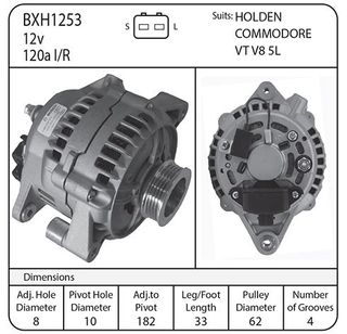 ALT 12V SUIT VT HOLDEN V8