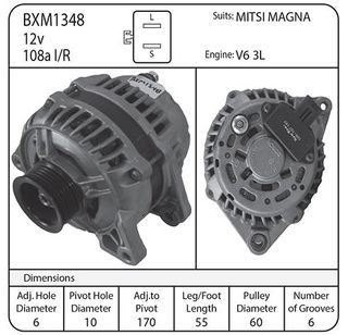 ALT 12V 108A MITSI MAGNA V6 3.0L