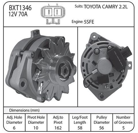 ALT 12V 70AMP TOYOTA CAMRY AUS
