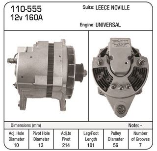 ALT  LEECE NEVILLE  12V 160A