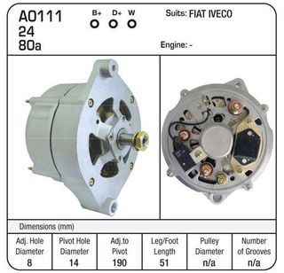 BOSCH 24V 80AMP IVECO/VOLVO