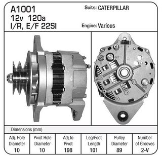 ALTERNATOR 12V 150A IR/EF 21SI/ 22SI APPS