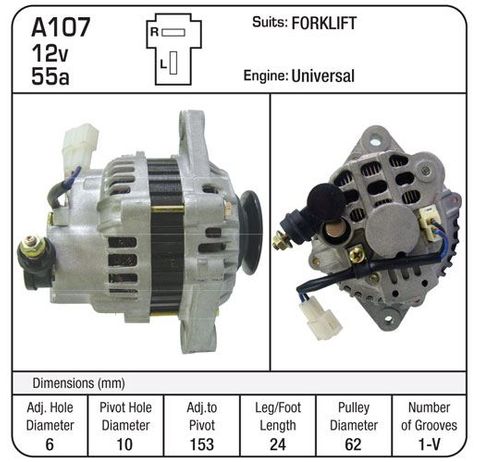 ALTERNATOR 12V IC FORKLIFT