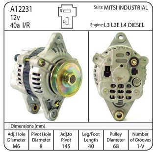ALTERNATOR 12V BABY MITSI