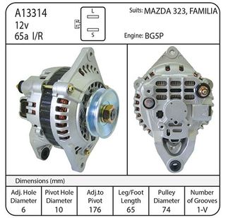 ALT.FORD MAZDA IF/IR V PULLEY