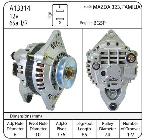 ALT.FORD MAZDA IF/IR V PULLEY