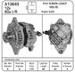 ALT 12V 80A SUBARU LEGACY 1995-96