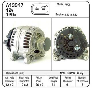 ALT, 12V 120A AUDI/VW